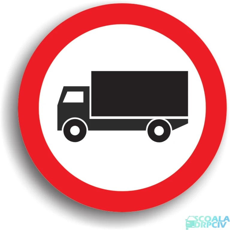 accesul interzis vehiculelor destinate transportului de marfuri